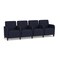 Lesro Siena Lounge Reception 4 Seat Tandem Seating, Walnut, OH Navy Upholstery SN4103 - alternate 1